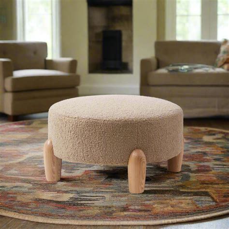 Buy Kolin Boucle Pouffe - Mushroom Beige | Febonic Living