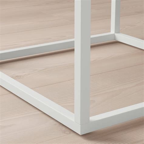 VIKHAMMER Bedside table, white, 40x39 cm - IKEA