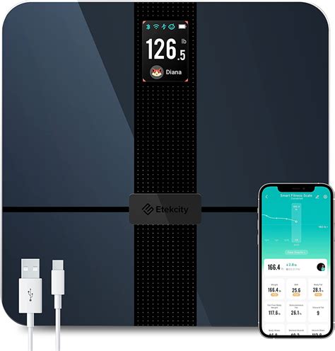 Buy Etekcity Apex Smart WiFi Body Fat Scale, Digital Bluetooth Bathroom ...