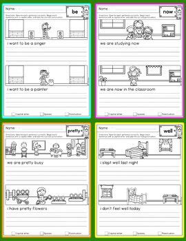 Sight Word Fix it Up Sentences (Primer) by Miss Faleena | TPT
