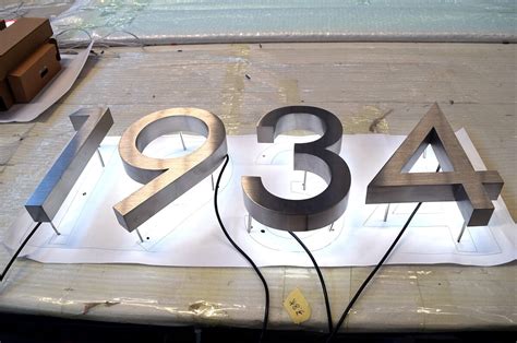 Image result for Backlit House Numbers LED