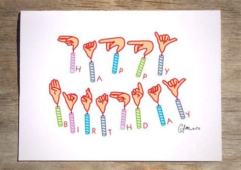 Happy Birthday | Sign language art, Asl sign language, Happy birthday signs
