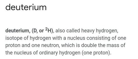 Which isotope of hydrogen is known as heavy hydrogen? What is the ...