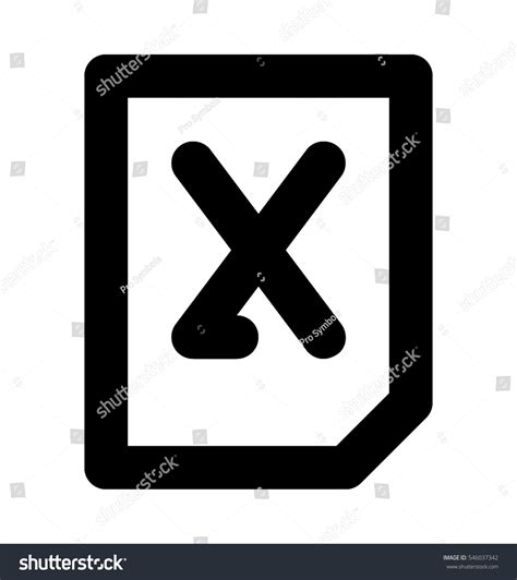 Excel File Vector Icon Stock Vector (Royalty Free) 546037342