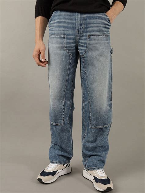 AMERICAN EAGLE OUTFITTERS Men Relaxed Fit Mid-Rise Clean Look Heavy ...