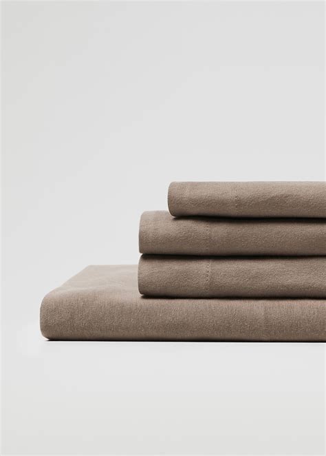 Spannbetttuch aus Baumwolljersey-Strick 180 x 200 x 30 - Home | MANGO ...