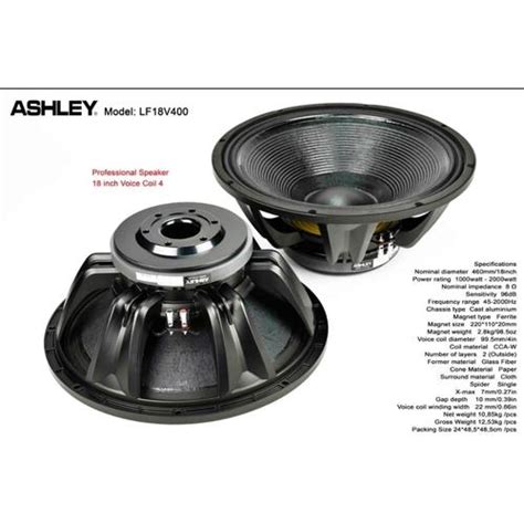 Jual Speaker component Ashley LF 18 v400/LF18v400 18inch ORIGINAL ...