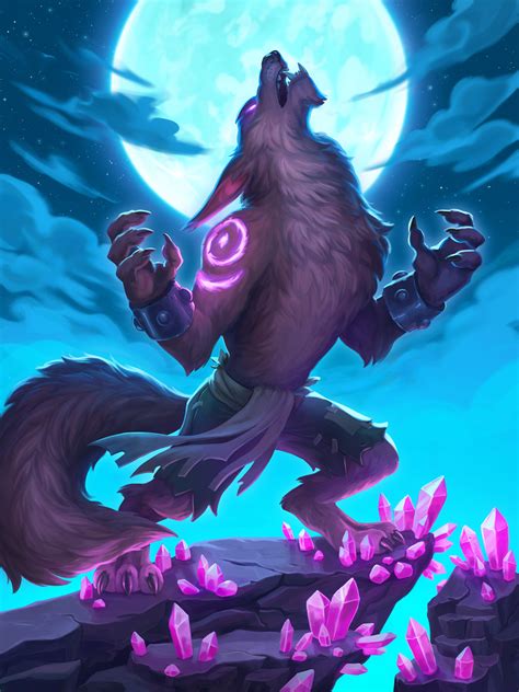 April Borchelt - Howling Werewolf Hearthstone Fan Art