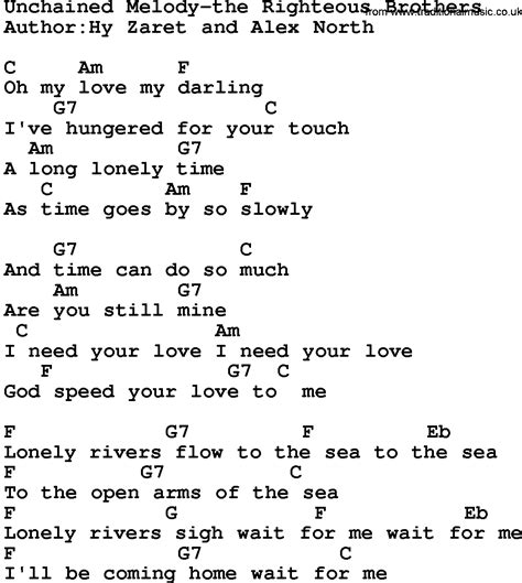 Unchained Melody Lyrics
