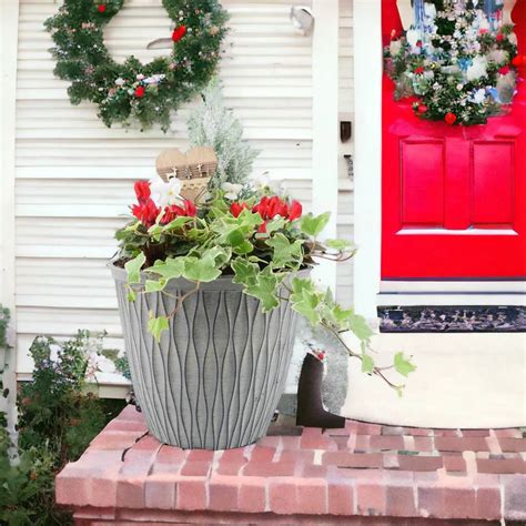Festive Outdoor Planter 26cm Winter Garden Arrangement – Free Standard ...