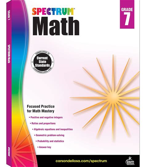 Spectrum Math Workbook, Grade 7 : Spectrum: Amazon.in: Books