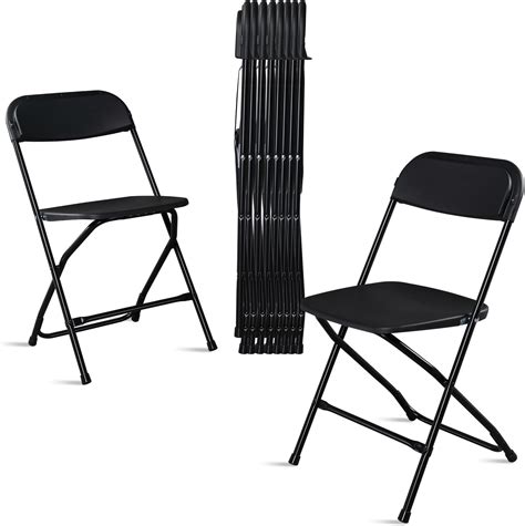 Amazon.com: 8 Pack Folding Plastic Chairs Pack Steel Folding Dining ...