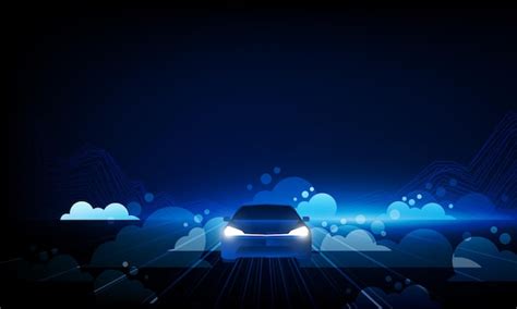 Abstract business start up launching product with electric car concept ...