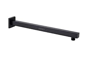 ANMEX® Matte Black Shower Arm with Flange Wall Mounted Extension Arm ...