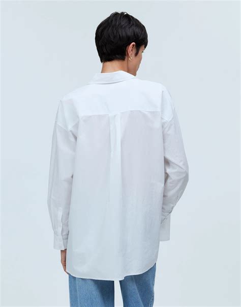 The Oversized Straight Hem Shirt in Signature Poplin | Madewell