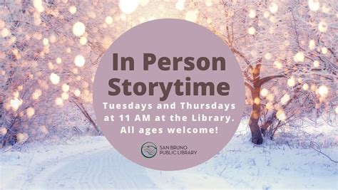 In Person Storytime, 701 W Angus Ave, San Bruno, CA 94066-3415, United ...