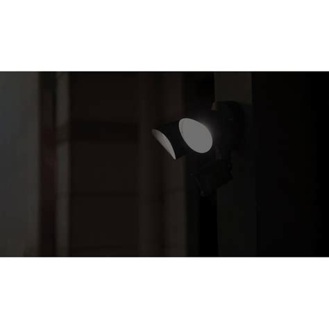 Utilitech 110-Degree 100-Wattage Equivalent Hardwired LED Black 2-Head ...