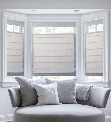 Top-down bottom-up plain classic pleated Roman shades in "brie ...