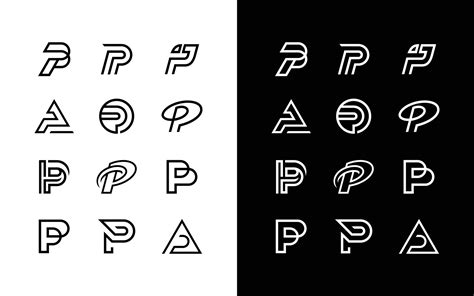 Vector graphic of abstract initial letter P design template editable resizable EPS 10 23781237 ...