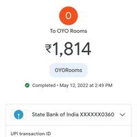 [Resolved] Oyo Rooms — Payment for Oyo room was done,but room wasn't booked