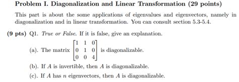 Image result for Linear Transformation Diagonalization