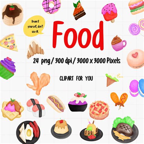 Food Clip Art/food Illustrations/food Watercolors - Etsy