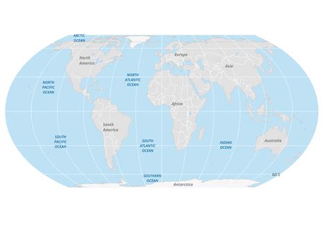 World Geography Map Oceans And Continents