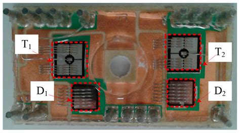 (a) An IGBT module with a heatsink and its different layers, (b ...
