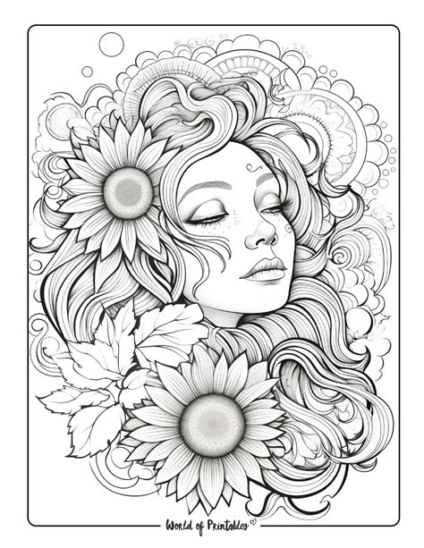 Hippie Adult Coloring Pages