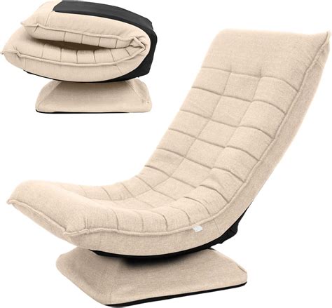 Luxsuite Swivel Floor Chair 3-Position Adjustable Folding Lazy Sofa ...