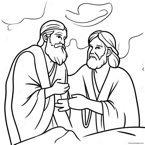 Elisha And Elijah Coloring Page