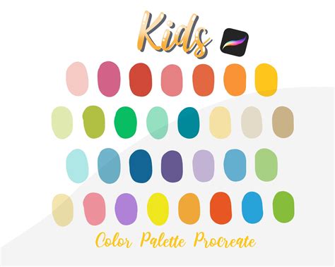 Kids Procreate Color Palette Instant Download Procreate - Etsy Finland