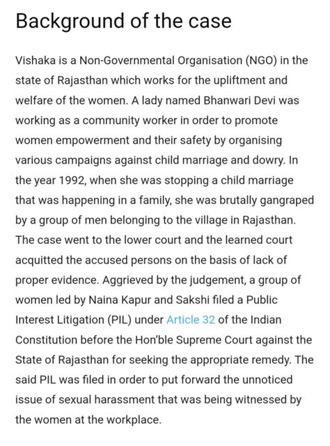 Vishaka Guidelines: Legal Framework for Women's Safety & Empowerment ...