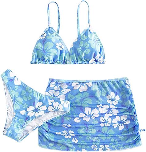 Betadog Girls 3 Piece Bathing Suit Summer Racerback Swimsuit with ...