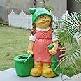 Wonderland Poly Resin Girl With Bucket & Spade Pot, Yellow, L X W X H ...