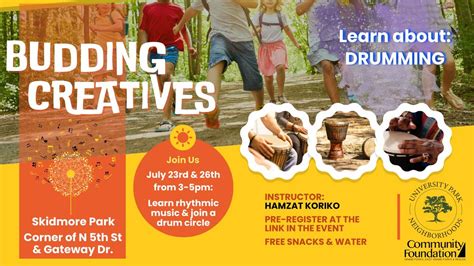 Budding Creatives in the Park: Drums with Hamzat Koriko (RSVP Required ...