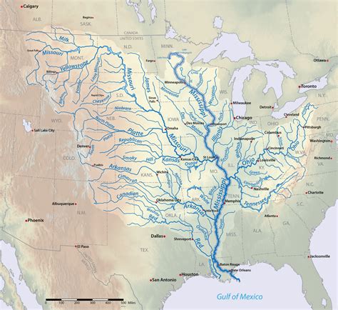 Mississippi River and tributaries by Shannon1 #map #mississippi #usa | Map, Mississippi river ...