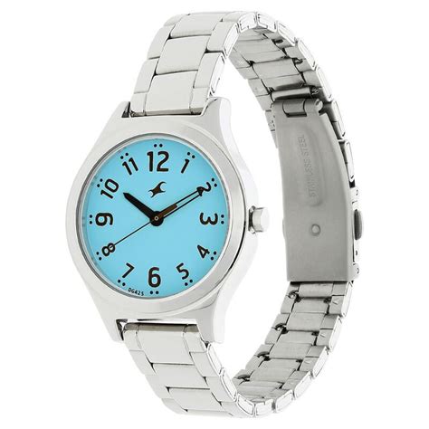 Buy Online Fastrack Bare Basics Quartz Analog Blue Dial Stainless Steel ...