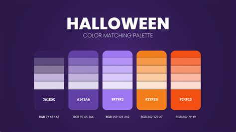 Halloween theme color palettes or color schemes are trends combinations ...