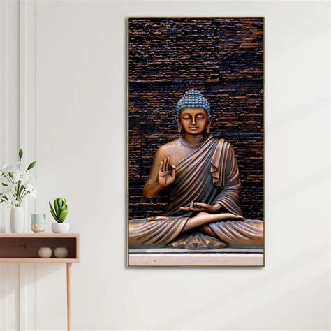 Meditating Buddha Canvas Wall Painting – Decors Mantra