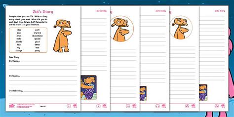 The Best Dress Ever: Zid's Diary Writing Worksheet