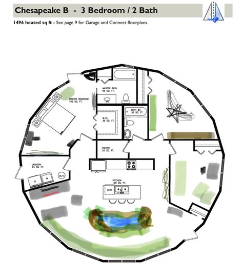 Rustic Round House Floor Plan