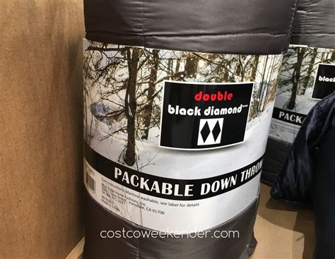 Double Black Diamond Packable Down Throw Blanket (60" x 70") | Costco ...
