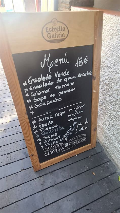 Menu at Restaurant La Roca, Cadaqués