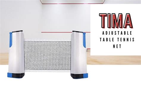 Buy Tima Adjustable Table Tennis Net with Push Clamps, Portable TT Net ...