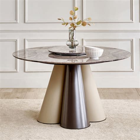 Buy Clair De Lune Faux Marble Top 6-Seater Dining Table - Beige from ...