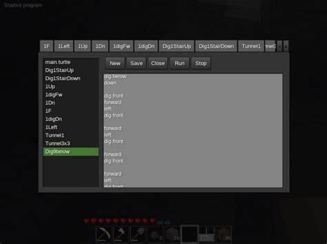 MinecraftTurtle Miner Program 的图像结果