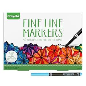 Crayola Fine Line Markers, 40Ct Fine Tip Markersfor Details,Adult ...