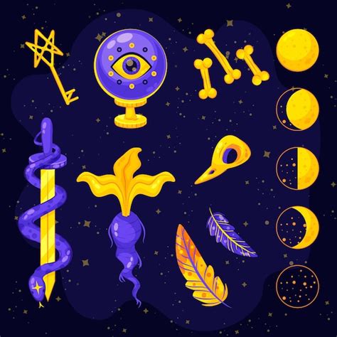 Esoteric elements illustration concept | Free Vector