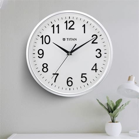 Buy Online Titan 30cm White faced Silent Wall Clock for Modern Homes ...